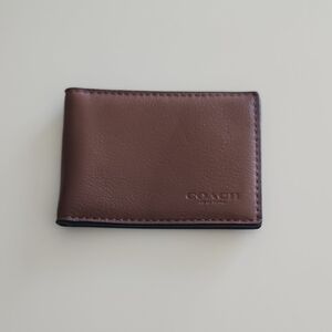 Coach Brown Leather Card Holder